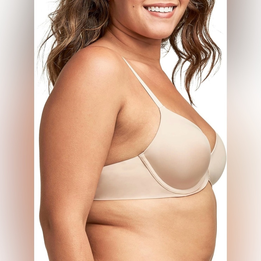 Maidenform Women's One Fab Fit Modern Demi Underwire T-Shirt Bra Beige 34C 2368 - Picture 2 of 9